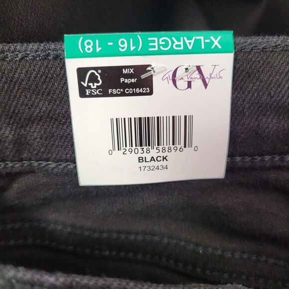 Gloria Vanderbilt Women's Perfect High Rise Skinny Denim Jean, Black, XL(16-18) - Picture 6 of 12